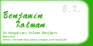 benjamin kolman business card